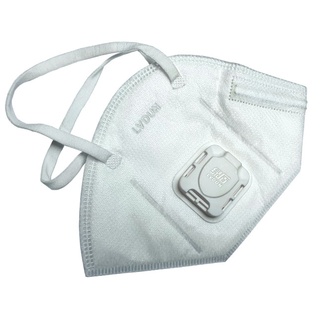 foldable respirator mask with exhalation valve